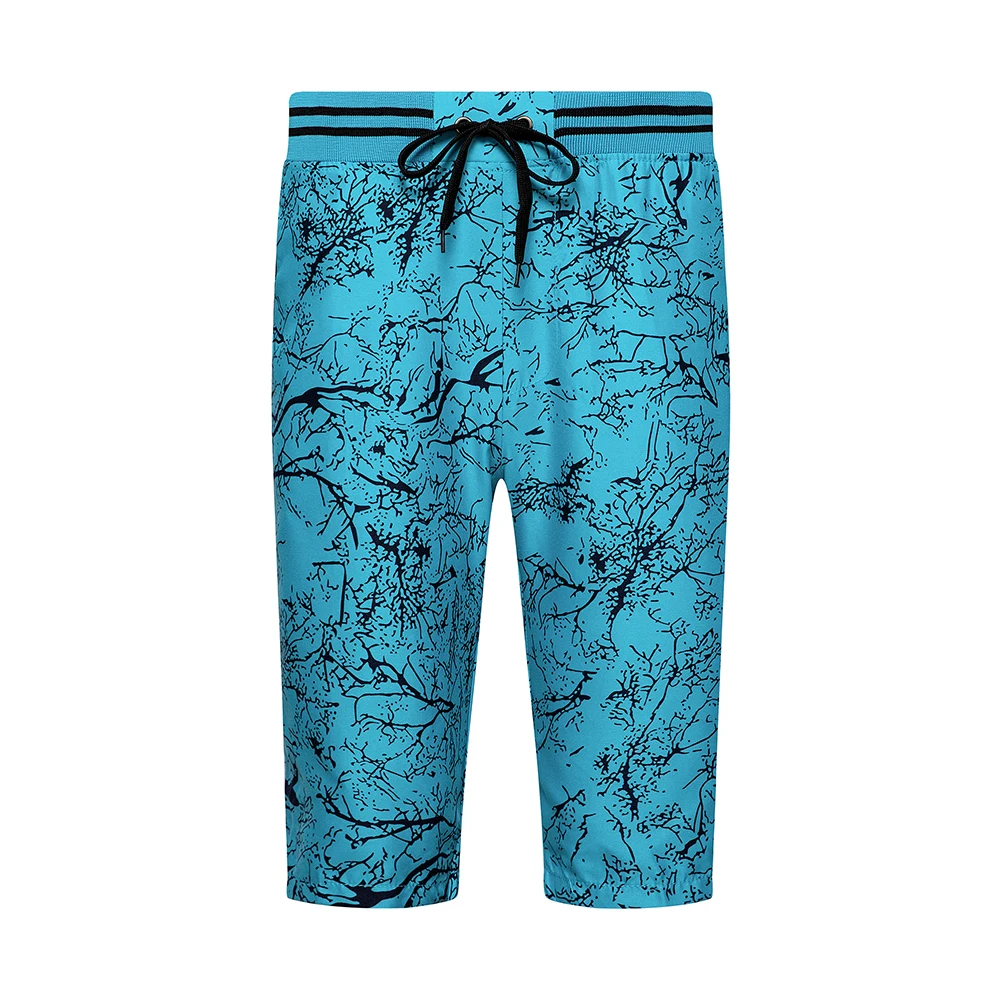 

Summer 2021 New Product Line Printing Men's Beach Pants Five-Point Casual Drawstring Shorts One Drop Shipping