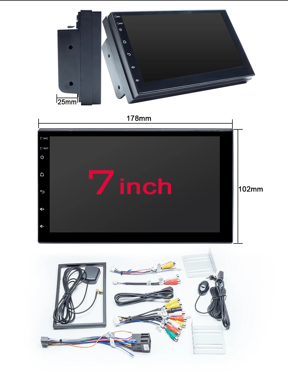 " 2G ram Android 9,0 Автомобильный Универсальный радио gps навигация Мультимедиа без dvd-плеер стерео аудио головное устройство для nissan WIfi камера