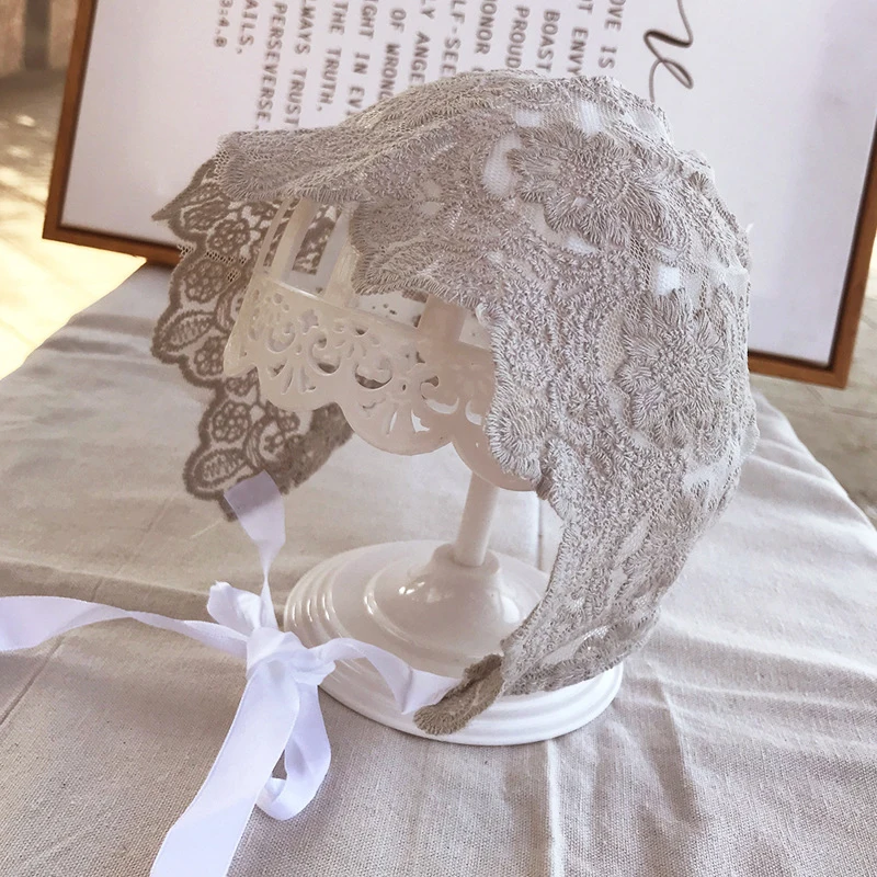 Кружевная шапочка для новорожденного малыша Фотография реквизит маленьких