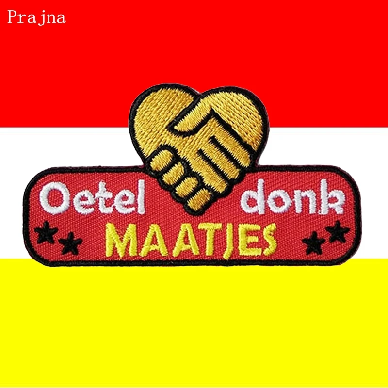 Oeteldonk эмблема полностью вышитая лягушка карнавал для Нидерландов железа на патчи