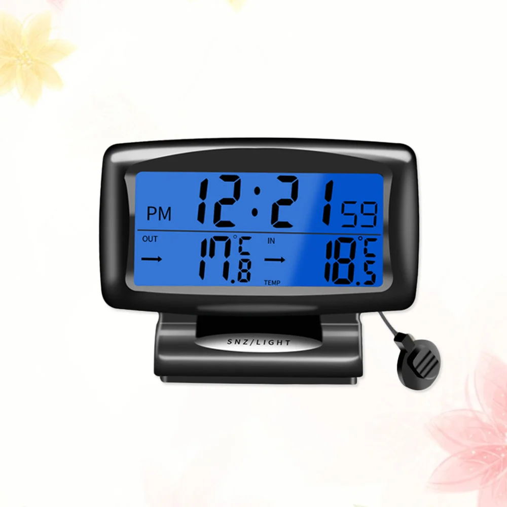 

Universal Electronic Dual Temperature Electronic Clock Car Luminous for Auto Car without Battery