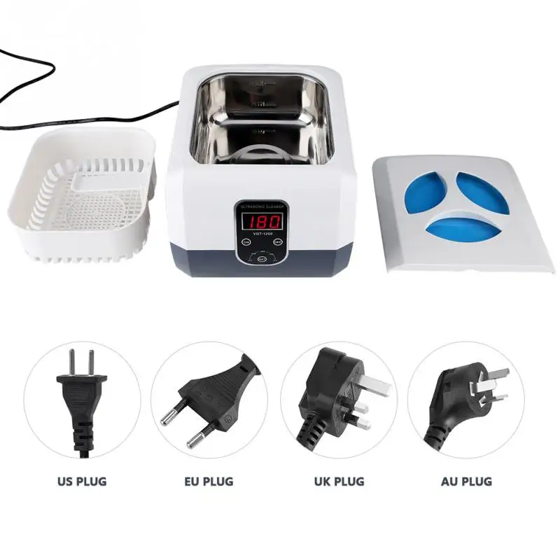 

Digital Ultrasonic Cleaner Machine Basket Jewelry Watches manicure coins 1.3l 60w Ultrasonic Bath