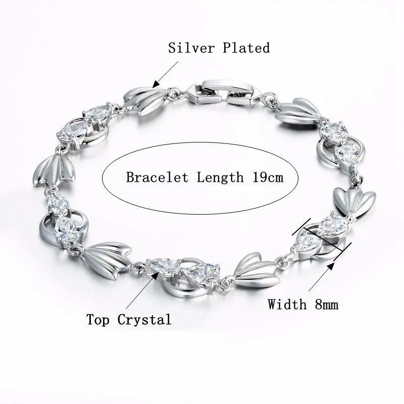 Модный браслет с фианитами для тенниса и кристаллами женские браслеты