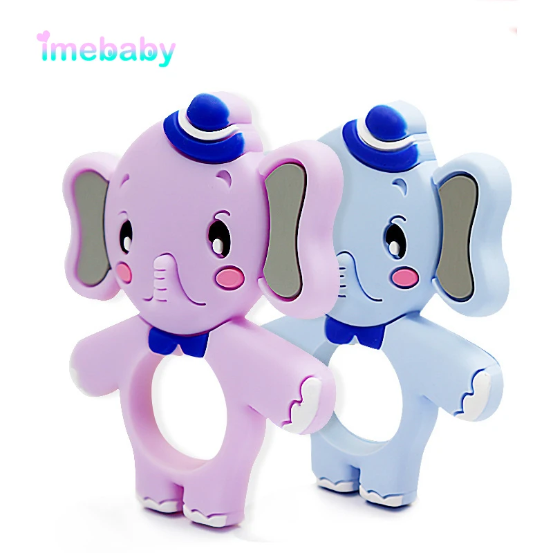 Imebaby детский Прорезыватель без бисфенола мультяшный слон грызун пищевой силикон