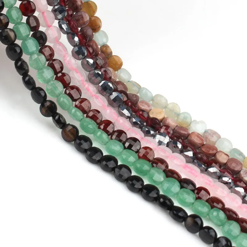 4x4 мм натуральный граненый африканская бирюза песчаник круглый камень