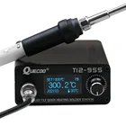 Паяльная станция STM32-OLED, T12-955, 1,3 дюйма, с цифровым дисплеем, контроллер V2.1S, с 5-контактной ручкой 907, Жала для паяльника, без штекера