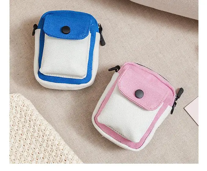 5 шт./лот! Детская модная контрастная цветная Холщовая Сумка-почтальонка