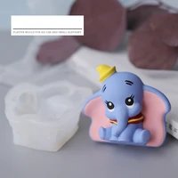 3d baby elephant silicone mold car aromatherapy air vent mold plaster diy material mold