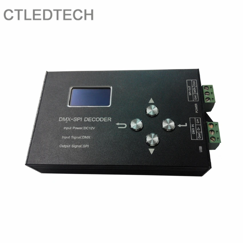 Контроллер Пиксельной световой панели DMX-SPI декодер для LPD6803 TM1803 TM1809 TM1812 UCS1903 WS2811