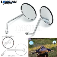 universal motorcycle chrome round rearview mirror side mirror accessories for ducati monster st2 st4 748 996 998 gt1000 m900