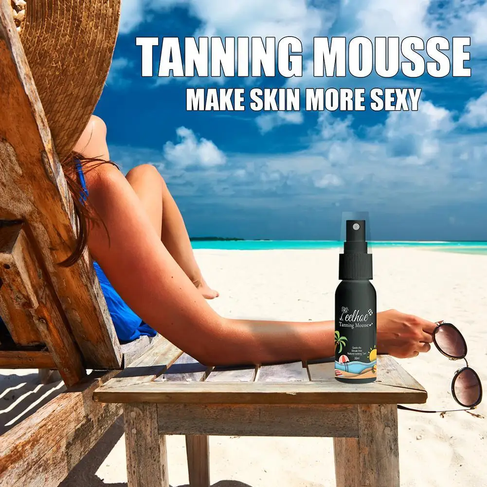 

Natural Tan Mousse Long Lasting Bronze Fake Tan Body Sunless Tanning Body Spray Lotion Lotion Self Spray Tanning L9Z2