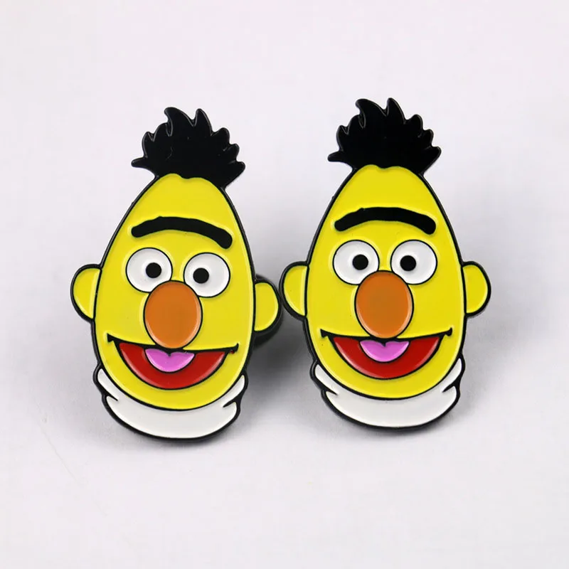 Мультяшная брошь Улица Сезам и эмалированная булавка для женщин мужчин значок на