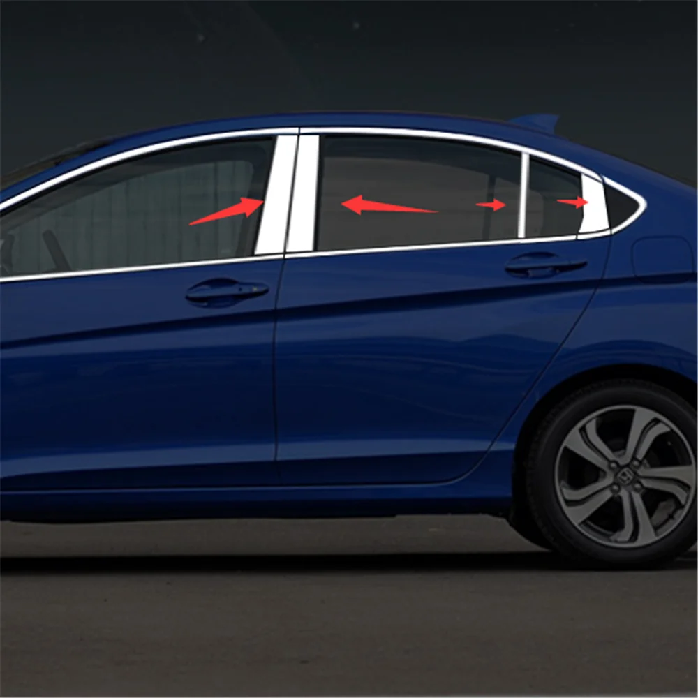 

Stainless Steel Chrome Window Pillar Post Trim for Honda City Grace