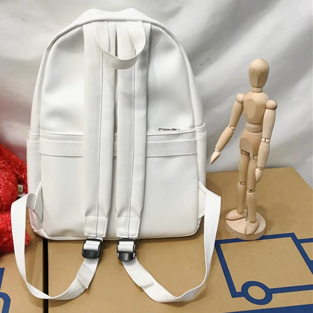 Большой кожаный рюкзак модная женская уличная кожаная сумка на молнии