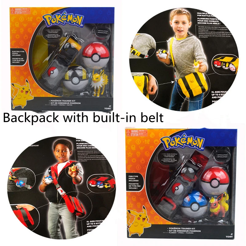 

TOMY Pokemon Elf Ball Belt Pikachu Pokeball Pocket Monster Variant ModelToy Set Action Figure Model Kids Christmas Gift Toy