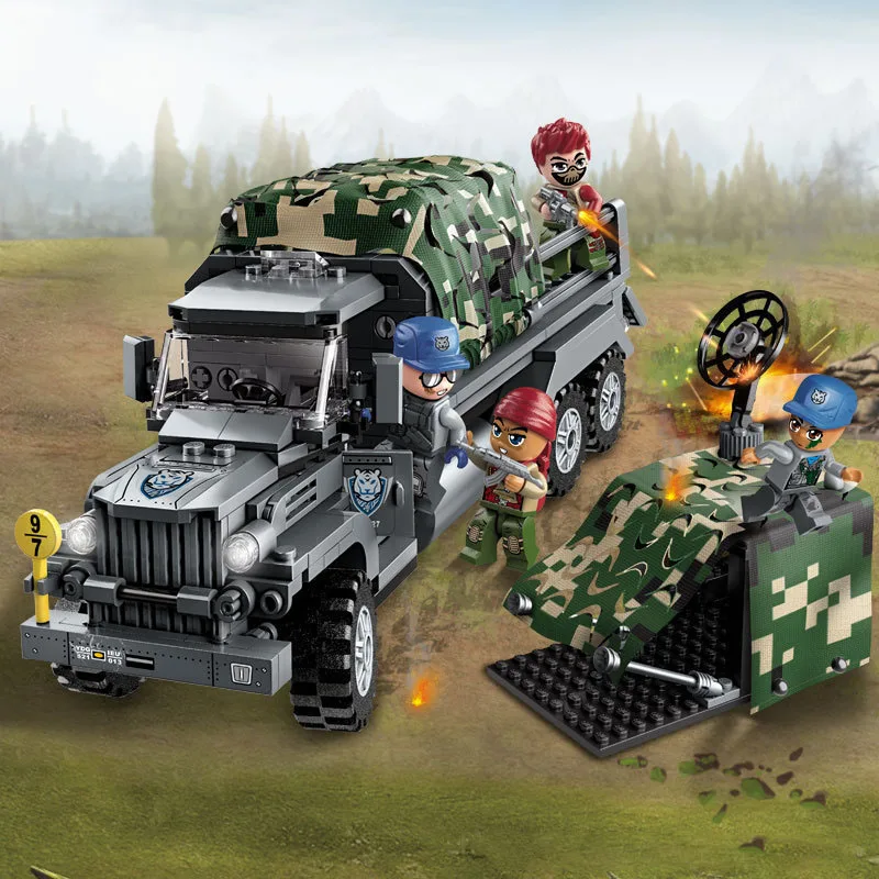 Боевые зоны военные 386 шт. засада транспортные средства строительные блоки