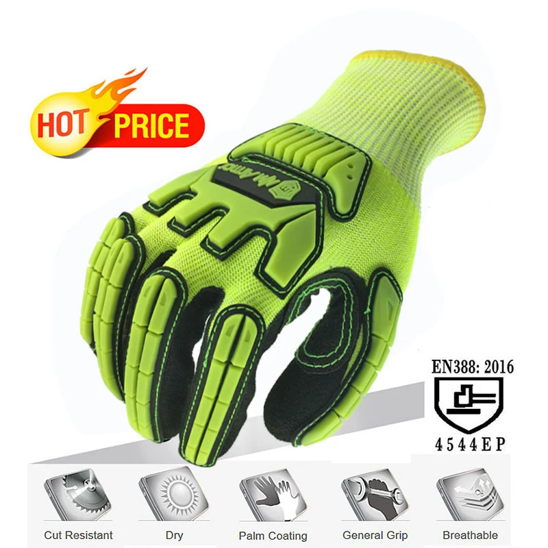 Антивибрационные механические устойчивые к порезам защитные рабочие перчатки