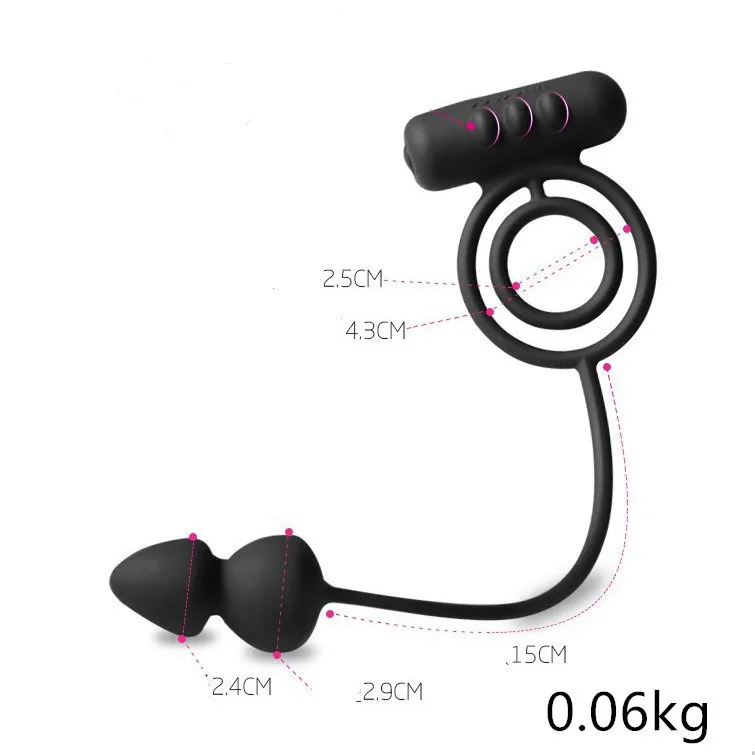 Анальные секс-игрушки с вибратором массажное кольцо для простаты эякуляции