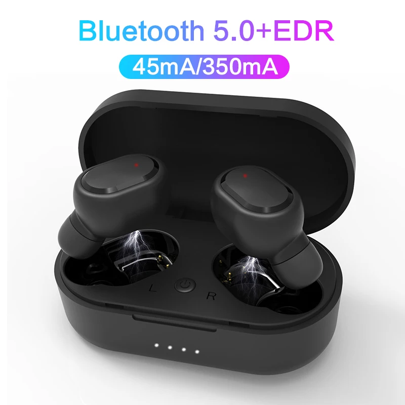 M1 TWS Bluetooth наушники HIFI гарнитура водонепроницаемые V5.0 наушники беспроводные наушники для Android IOS с 350 мАч зарядным устройством