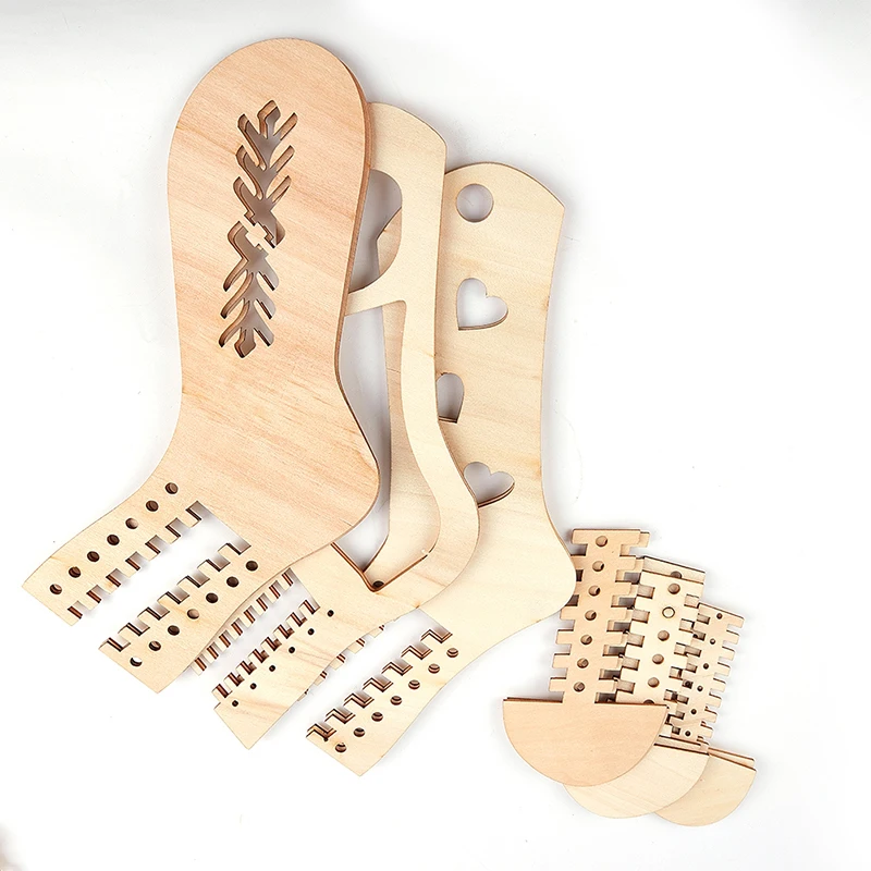 

2 Pcs Wooden Sock Blocker Stretchers Stocking Display Handmade Hand Knitting Mold Tool Weave Yarn Handicrafts Gift For Knitters