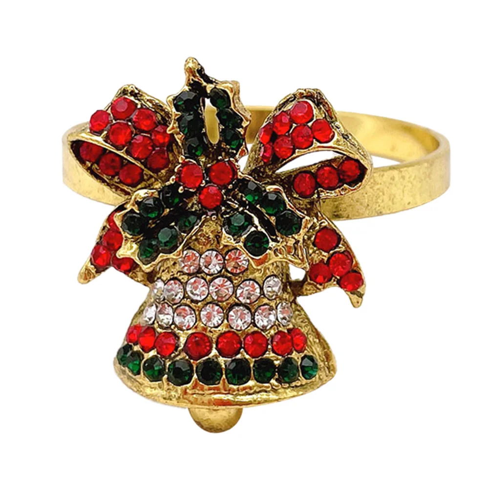 Рождественские кольца Симпатичные застежки для салфеток сервиса столовых