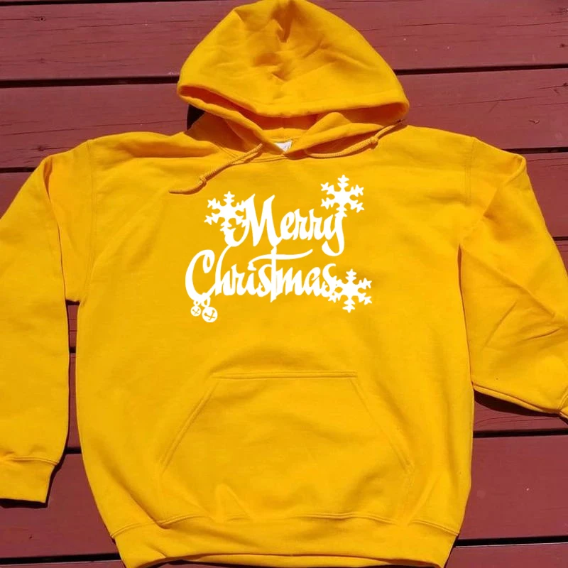 Рождественские толстовки с капюшоном рисунком большого снега Забавные милые