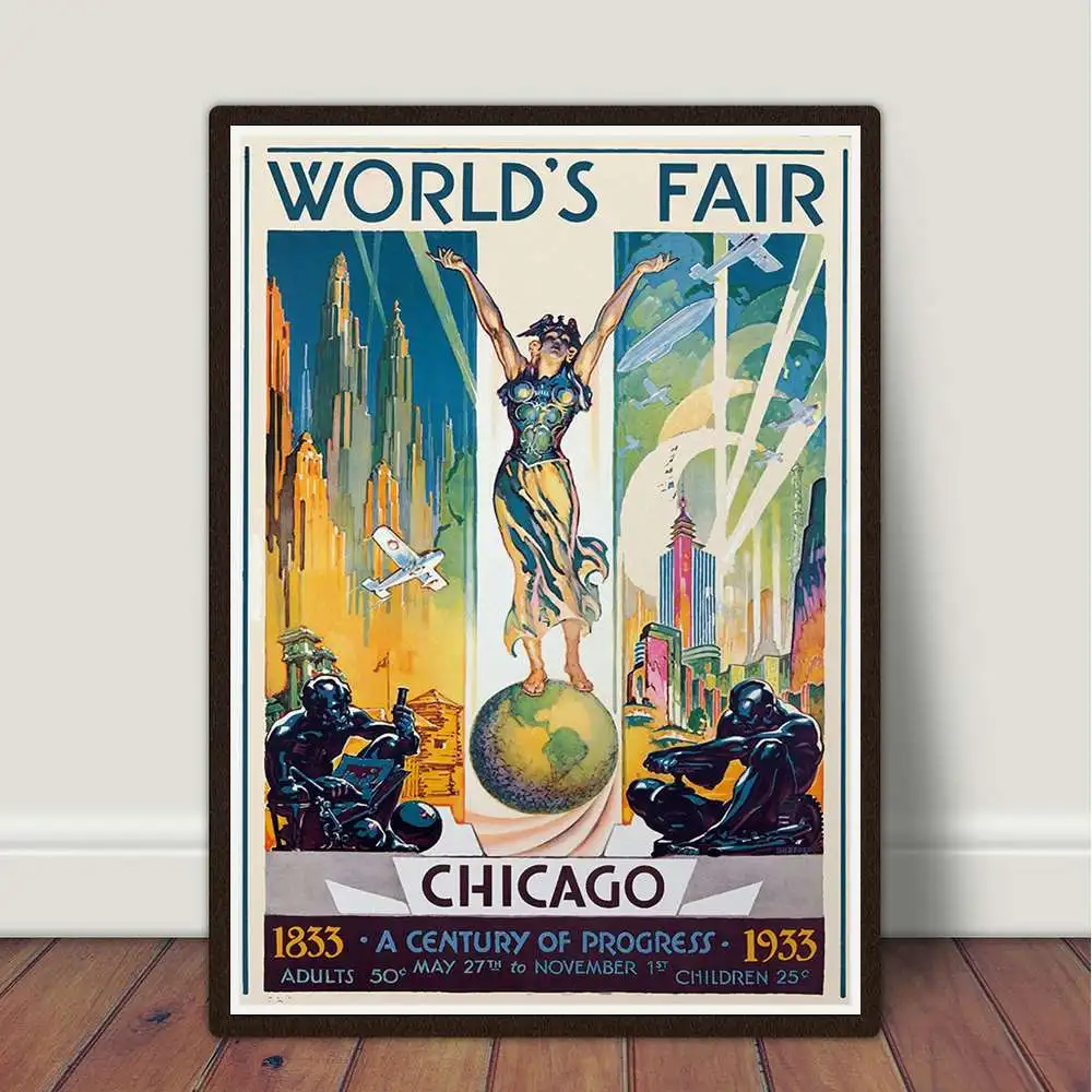 Чикаго постер принт арт путешествие для спальни домашний декор | Дом и сад