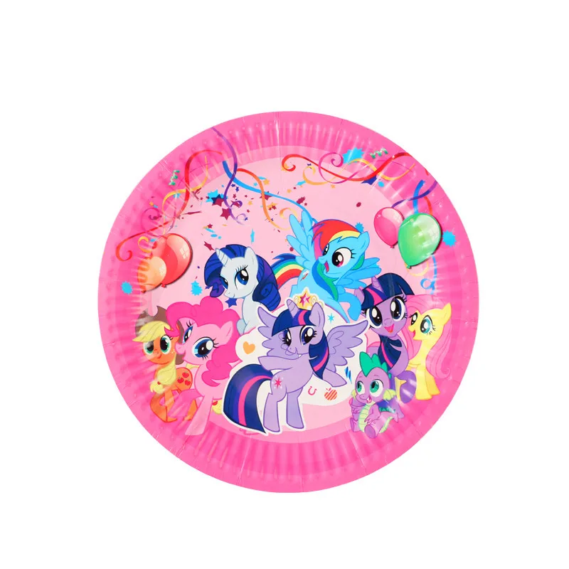 Маленькие пони 90 шт. с днем рождения Детские праздничные украшения одноразовые
