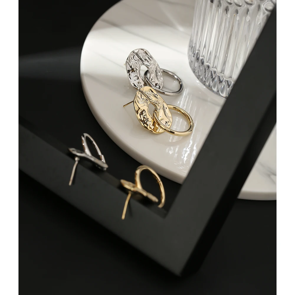 YMYW стильные уникальные дизайнерские круглые геометрические висячие серьги из