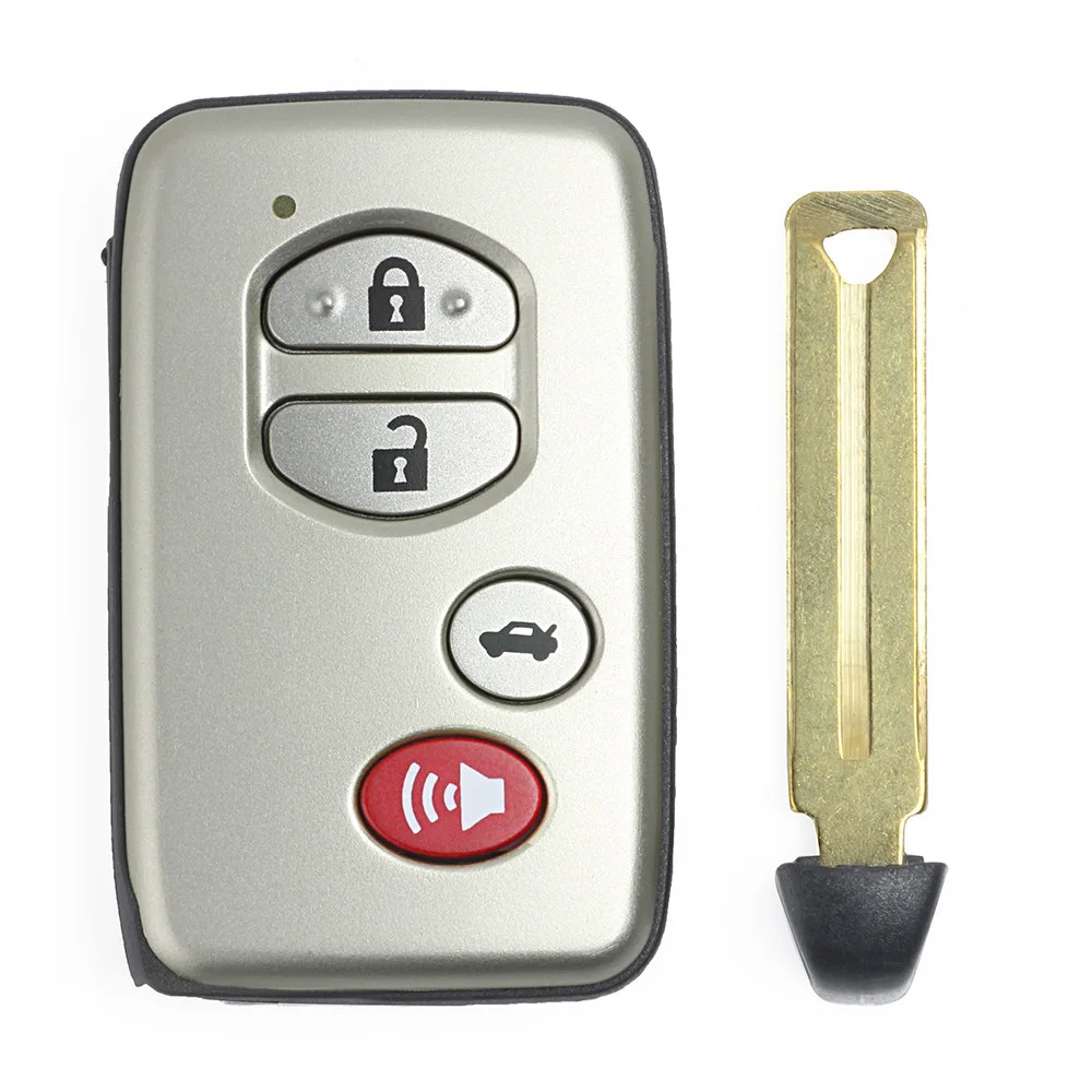 Keyecu חכם מרחוק רכב מפתח מעטפת מקרה 4 כפתורים עבור טויוטה אבלון קאמרי הנצח RAV4 2007 2008 2009 2010 2011