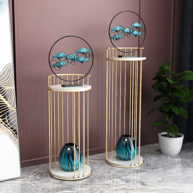 

GY Light Luxury Floor Flower Stand Simple Entrance Rack Simple Modern Indoor Iron Art Decorative Flower Pot Flower Rack