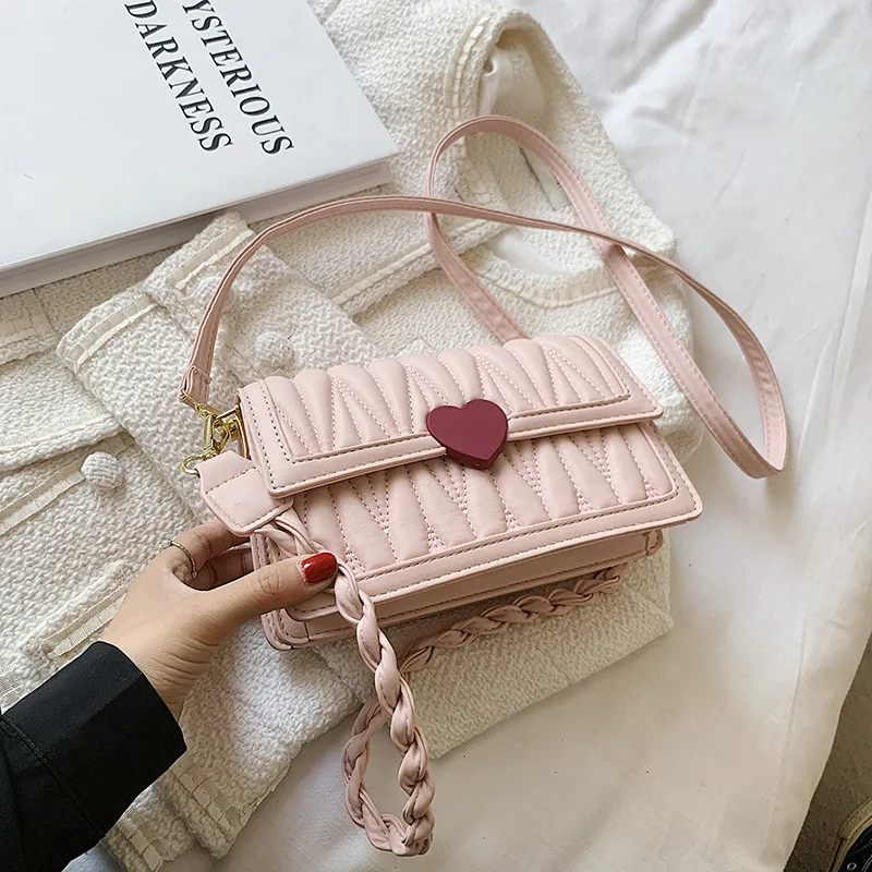 

Girl 2021 New Summer French Niche Small Square Bag High Quality Popular Love Bag Tote Bags for Women Crossbody Bags