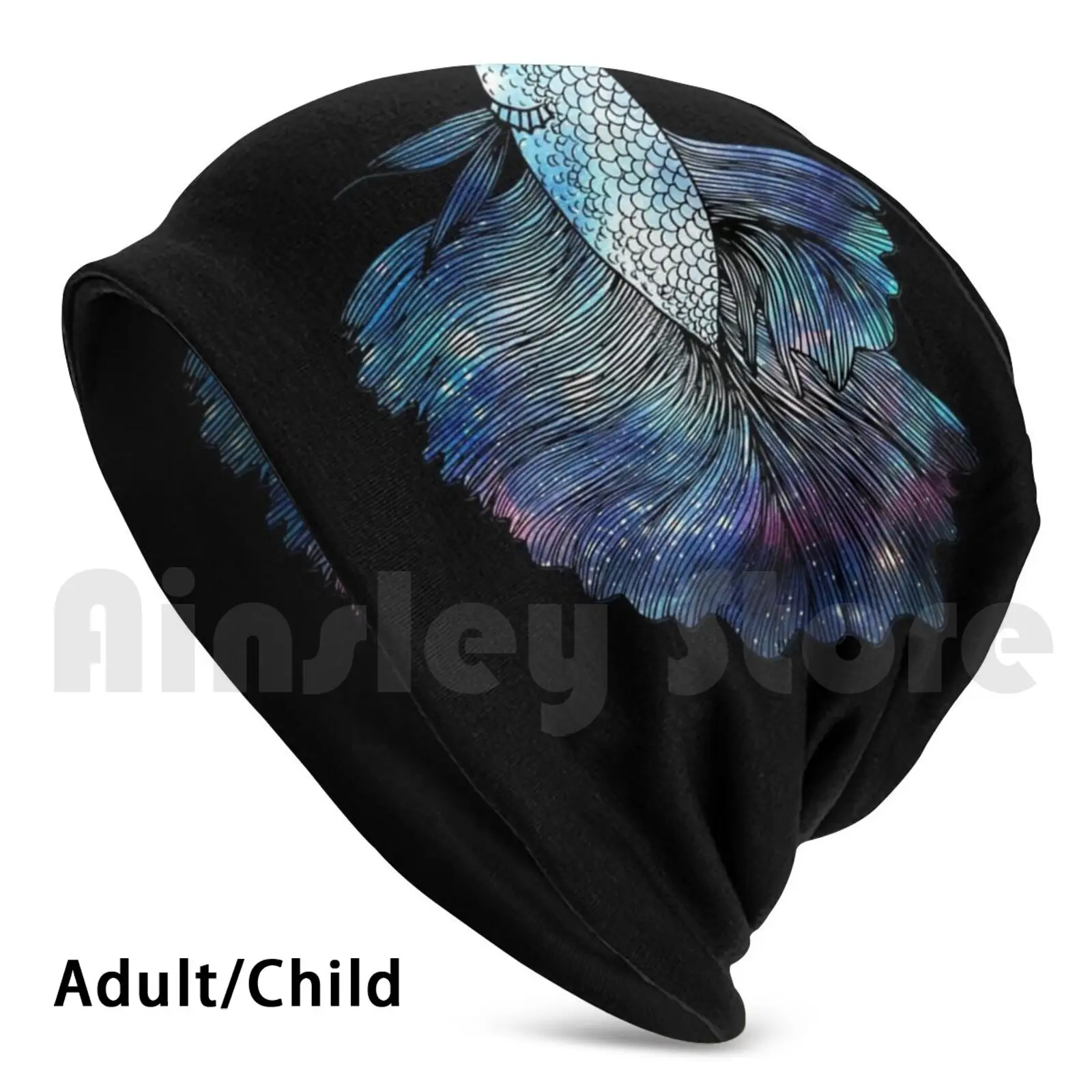 

Blue Galaxy Betta Fish Beanies Pullover Cap Comfortable Fish Betta Betta Fish Blue Fish Aquarium Fish Fish Lover