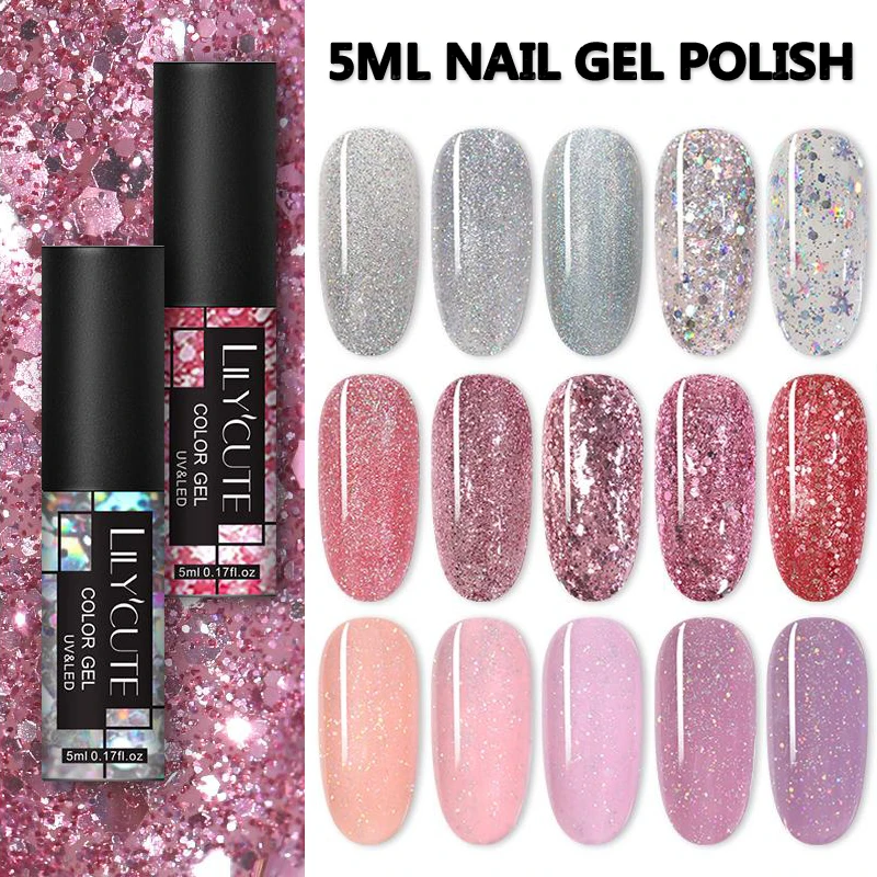 

Блестящий Гель-лак LILYCUTE для дизайна ногтей, 5 мл