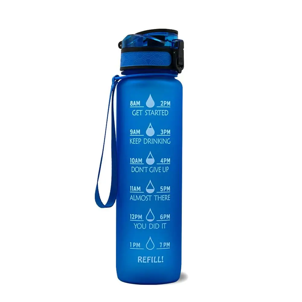 

Motivational Water Bottle With Time Marker Leakproof Bottle For Fitness Sports Soft Flask Cantimplora Cantimplora
