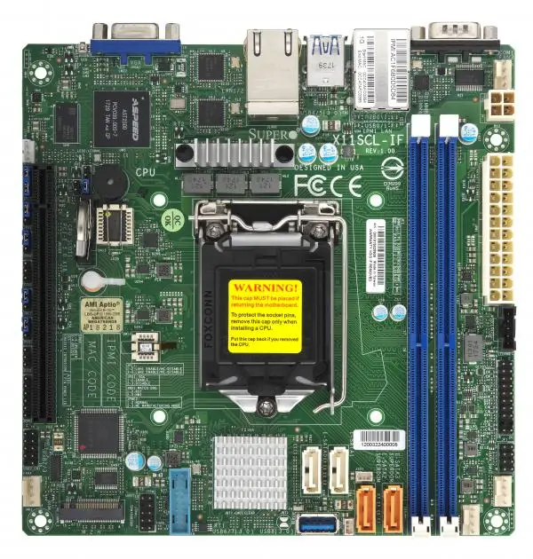 

X11SCL-IF, c422, 17*17 ITX материнская плата (nas, мини-рабочая станция)