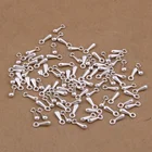 100 шт. ЗолотыеРодиевыеантичные бронзовые металлические бусины в форме капли воды 3*8 мм удлинительная цепочка Подвески поставки для самодельных ювелирных изделий