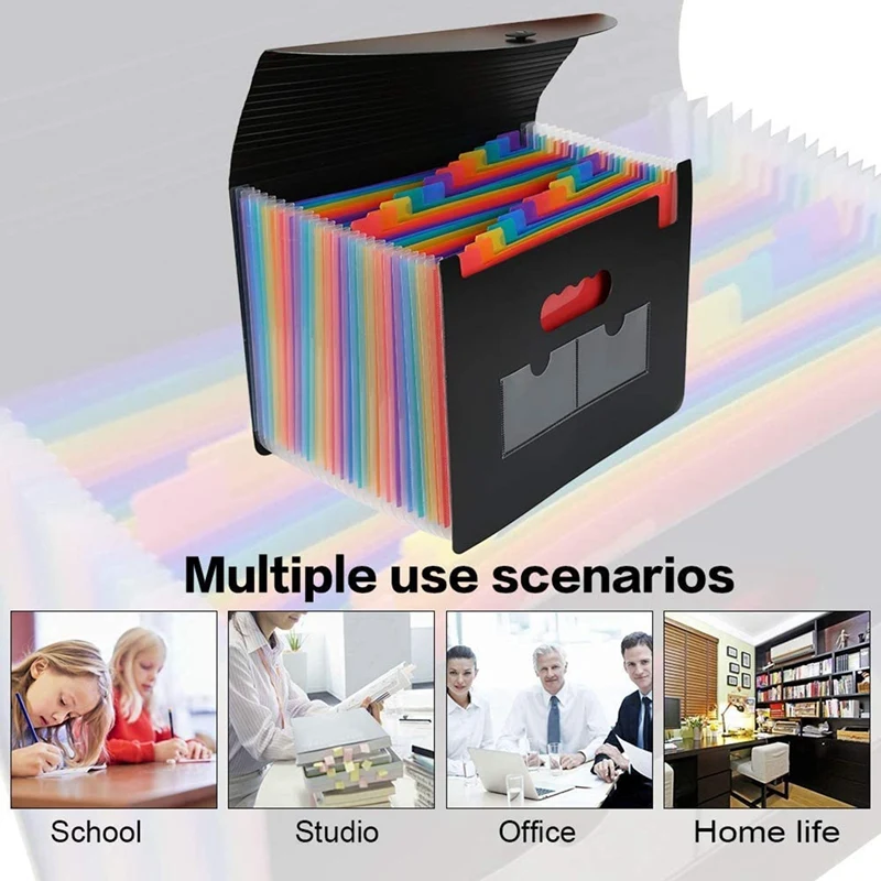 Расширяющийся ящик для папок 24 отделения пластиковые расширяемые папки файлов