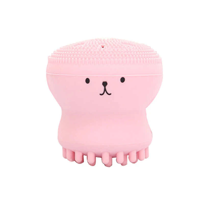 Cute Octopus Shape Facial Cleansing Brush Silicone Cleanser Pore Cleaner Face Care Skin Washing Exfoliating Massage Tool | Дом и сад