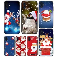 fun christmas for apple iphone 13 12 11 mini 8 7 6s 6 xs xr x 5 5s se 2020 pro max plus black soft phone case