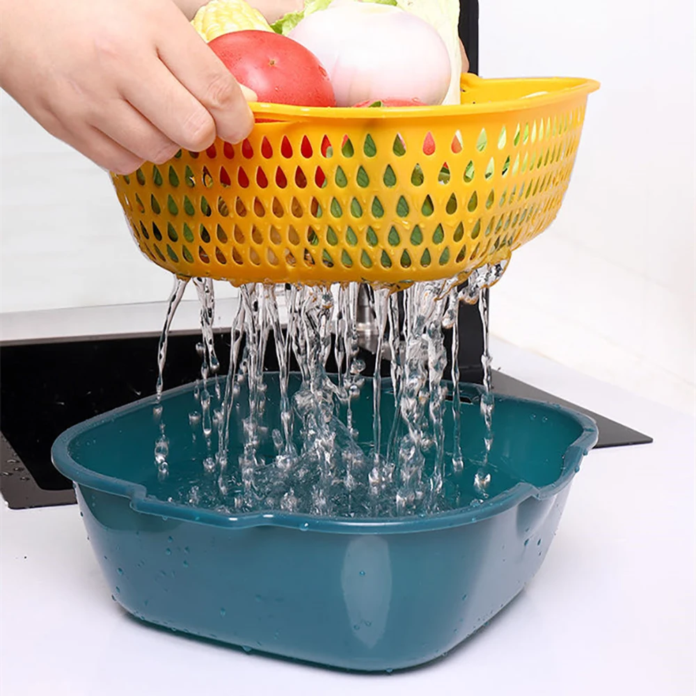 

Six-piece Set Kitchen Vegetable Washing And Draining Basket Fruit