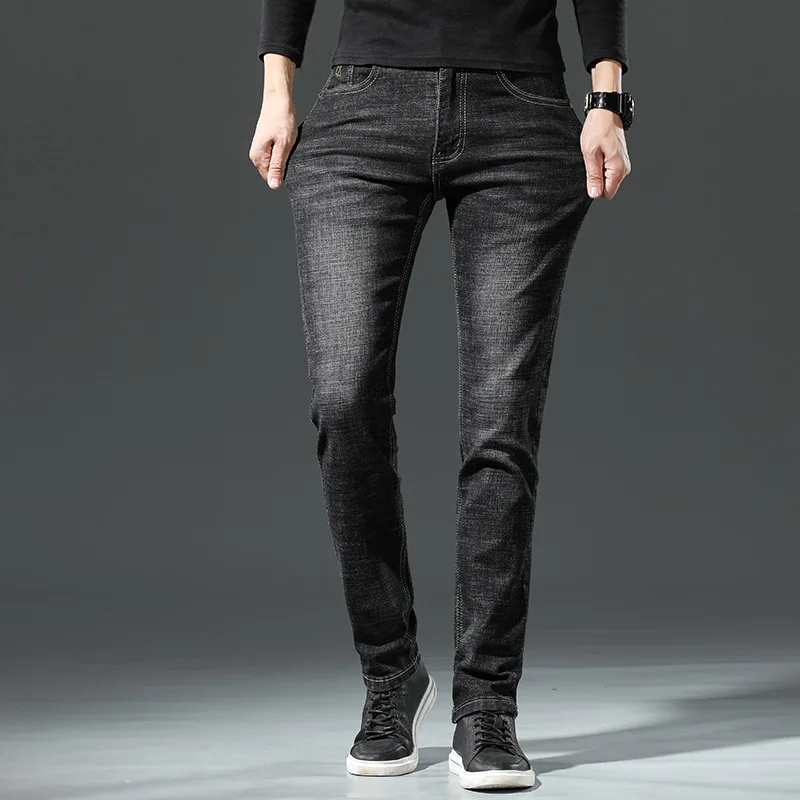 

Straight men's 2021 new autumn casual slim pants Korean Trend simple elastic versatile jeans