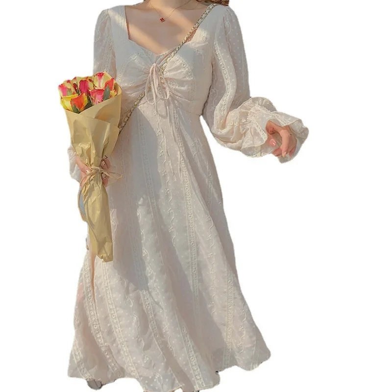 

Vintage Fairy Dress Women Elegant Designer Dress Long Sleeve Party Midi Dress Casual Women's Clothing Autumn 2020