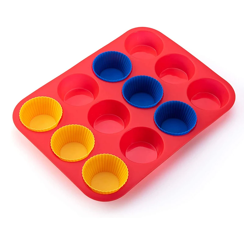 20 шт./компл. силиконовая форма для кекса круглая формы выпечки кухонная