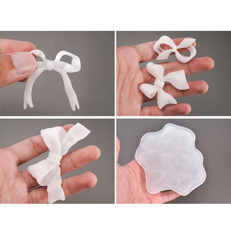 

Handmade Bowtie Ribbon Silicone Resin Mold Bowtie Soap Mould Bow Pendant Crystal Epoxy Resin Casting Mold Craft Tools