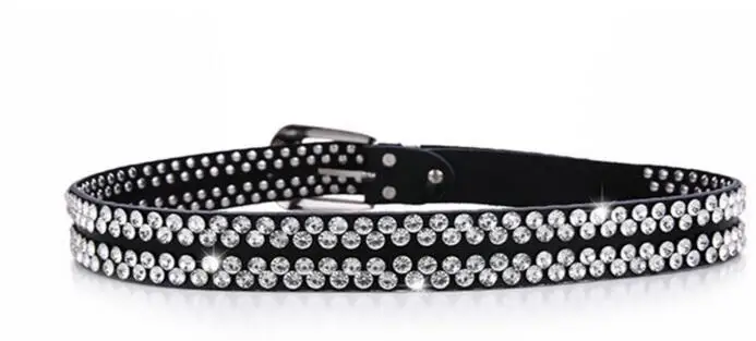 Ремень женский кожаный черного цвета с пряжкой со штырьком 2021 | Аксессуары для