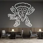 Настенные Стикеры с изображением времени пиццы, виниловые Стикеры для украшения окон, дверей, кухни, кафе, западного ресторана, пиццы, магазина, гостиной