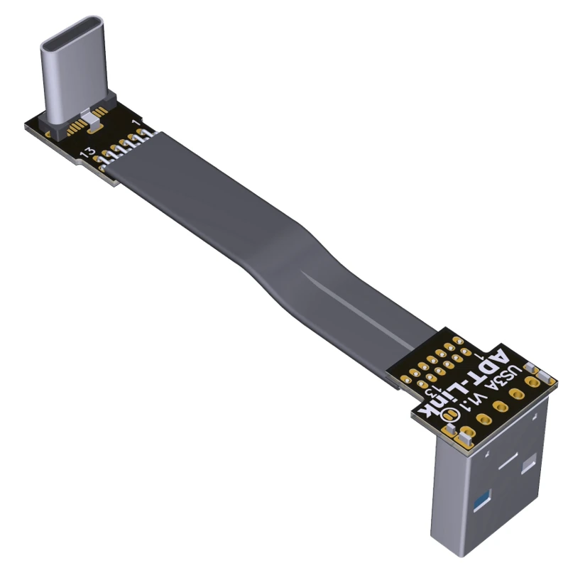 3A Тип USB C двойным углом 90 градусов кабель с разъемом usb c для лента плоская
