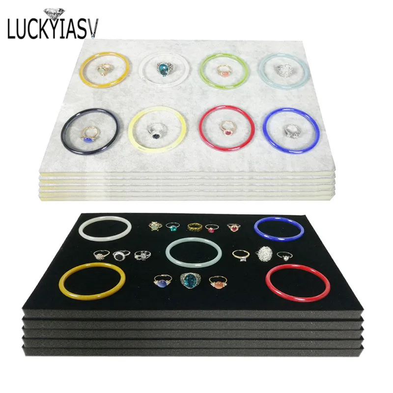 Лоток для ювелирных изделий из пенопласта вкладыши серый/черный бархат