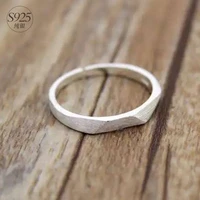 punk design geometry rhombus silver plated rings for men women adjustable size ring 2021 hot sale men women ring jewelry